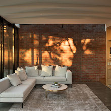 Muro de ladrillo para el living