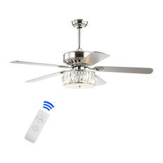 Mandy 52" 3-Light Crystal Prism Drum LED Ceiling Fan With Remote