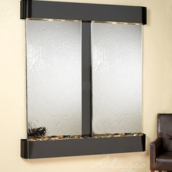 Cottonwood Falls with Blackened Copper and Silver Mirror - Indoor Fountains