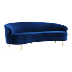 50 Most Por Metal Sofas Couches For 2018 Houzz Mod Corvina Sofa Navy Sofas