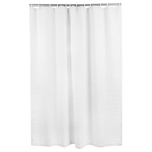 Carnation Home "Jacquard Circles" Fabric Shower Curtain in Ivory -  Contemporary - Shower Curtains - by Carnation Home Fashions | Houzz