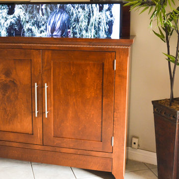 Automated TV Lift Cabinet in Solid Cherry (The Richmond)