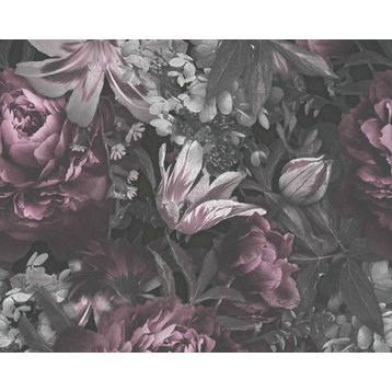 Textured Wallpaper Floral Featuring Flowers, 385093