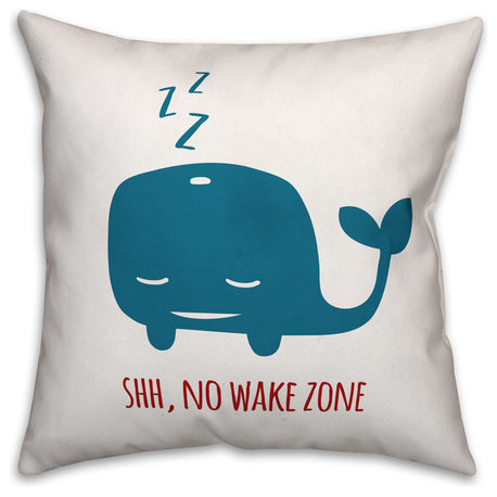 Sleepy Whale 16x16 Spun Poly Pillow