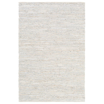 Jamie Hides and Leather Silver Gray, Sage Area Rug, 9'x13'
