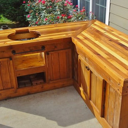 Big Green Egg Table -- "The Sidebar" - Outdoor Dining Tables