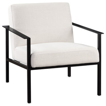 Milano Stationary Metal Accent Chair, Oatmeal