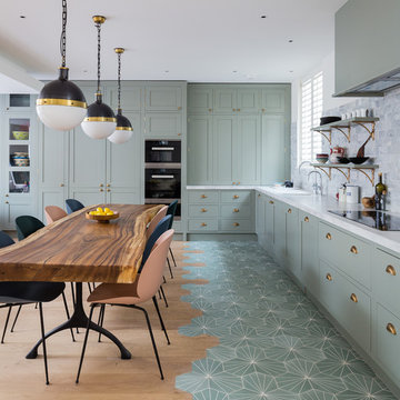 Grey Green Kitchen