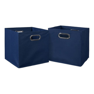 NICHE Cubo Foldable Fabric Storage Bins, Black, Set of 12