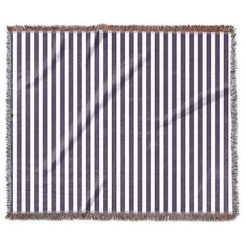 "Vertical Thick Lines" Woven Blanket 60"x50"