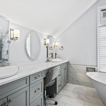 Transitional Primary Bathroom Remodel Centreville, VA