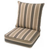 LNC Indoor Outdoor Cushion Deep Seat Chair Cushion Brown Cabana Stripe
