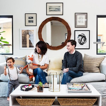 Indigo-Infused Living Room Makeover for Erica Chan Coffman of Honestly WTF