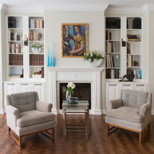 Fireplace with bookcases