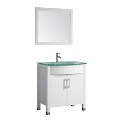 Agerta 32 inch Single Sink Bathroom Vanity Set White Finish - Bathroom Vanities And Sink Consoles