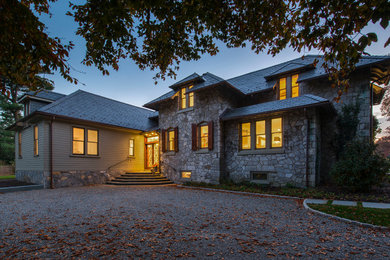 Inspiration for a transitional exterior home remodel in Philadelphia