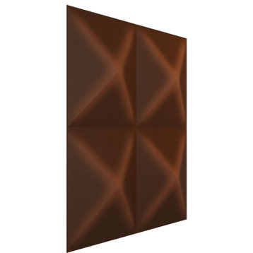 Tirana EnduraWall 3D Wall Panel, 12-Pack, 11.875"Wx11.875"H, Aged Metallic Rust