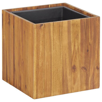 vidaXL Solid Acacia Wood Garden Raised Bed Pot 13.2"x13.2"x13.2" Planter Box
