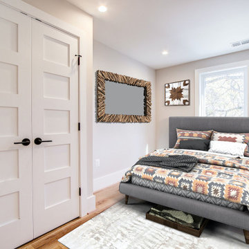 Basement remodel with bedroom space, closet space, living area, DC