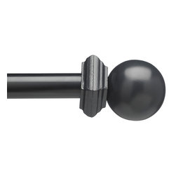 Custom Wrought Iron Drapery Hardware - Sphere Black - Window Treatment Accessories