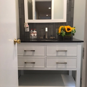 Modern White & Gray Bathroom Vanity