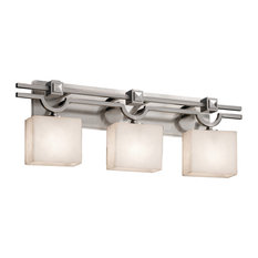 Clouds Argyle 3-Light Bath Bar, Rectangle, Clouds Shade