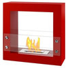 Tectum Mini  Freestanding Ventless Ethanol Fireplace in Red