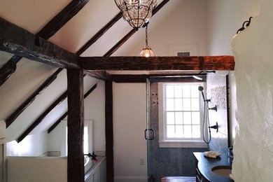 Bathroom - rustic bathroom idea in Bridgeport
