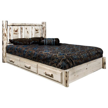 Montana Woodworks Hand-Crafted Wood California King Platform Bed in Natural