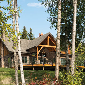 Custom Home With King Post Truss