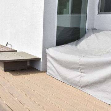 Custom Decks- Azek Composite Weathered Teak Rooftop Deck