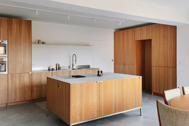 Rugby Drive Kitchen - Cherry and stainless steel
