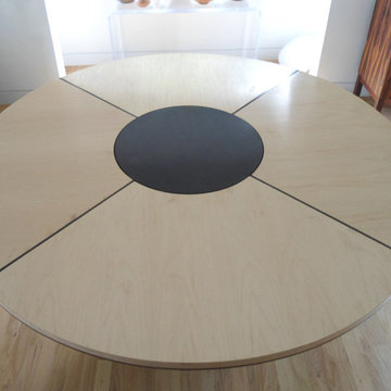Modern Dining Room Table with Lazy Susan