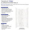 Transolid Titan Shower Wall Kit, Savanna Grey, Honed, 36"x36"x96"