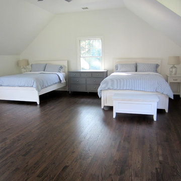SAG HARBOR: RED OAK INSTALLED IN NEW EXTENSION/REFINISH ENTIRE HOME DARK WALNUT