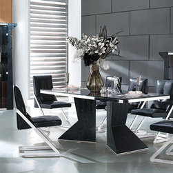 Metro 7 Piece Contemporary Dining Room Set - Dining Sets