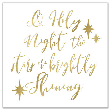 Oh Holy Night Canvas Wall Art, 16"x16"