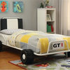 Furniture of America Ramirez Novelty Metal Twin Race Car Bed in White