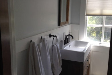 Inspiration for a transitional bathroom remodel in Other