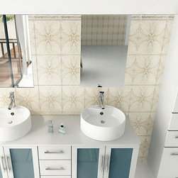 59 inch Double Vessel Sink Bathroom Vanity Solid Wood Top - Bathroom Vanities And Sink Consoles