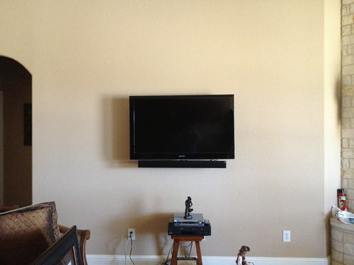 Need Help With Blank Wall Only A Mount Tv - What To Put Under Wall Mounted Tv In Bedroom