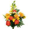 27" Dahlia  Peony and Rose Artificial Silk Floral Half Bouquet