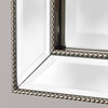 Head West Champagne Silver Beaded Beveled Vanity Mirror - 22x30