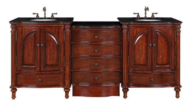 Silkroad 83 Traditional Double Sink Bathroom Vanity Silkroad 83 Traditional Double Sink Bathroom Vanity