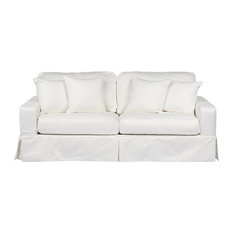 Washable Slipcovered Sofas Houzz Sunset Trading Americana Slipcovered Sofa Performance White Sofas