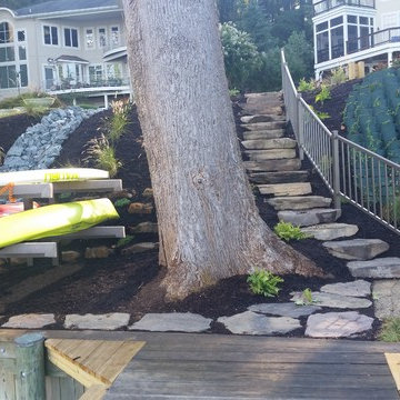 Severna Park Waterfront - Erosion control and boat rack