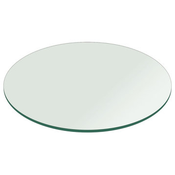 Glass Table Top: 16 Inch Round 1/2 Inch Thick Flat Polish Tempered