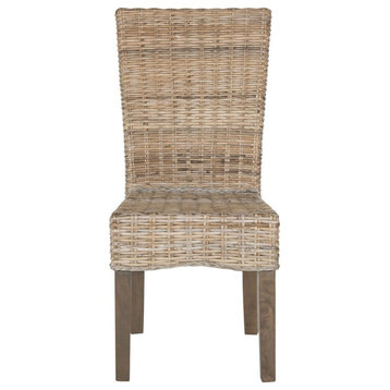 Ticoli 19 " Wicker Dining Chair, Set of 2, Gray