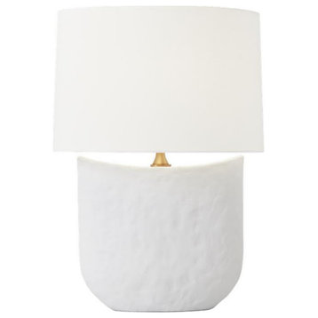 Visual Comfort Studio Cenotes Table Lamp in Matte White Ceramic by Hable