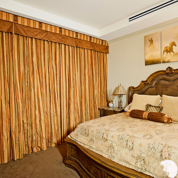 Custom-made silk drapery panels